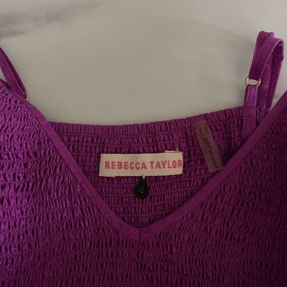 Rebecca Taylor 100% Silk Snakeskin Pattern Midi Dress, Drop Waist - Pink, Size 4 - Picture 6 of 11